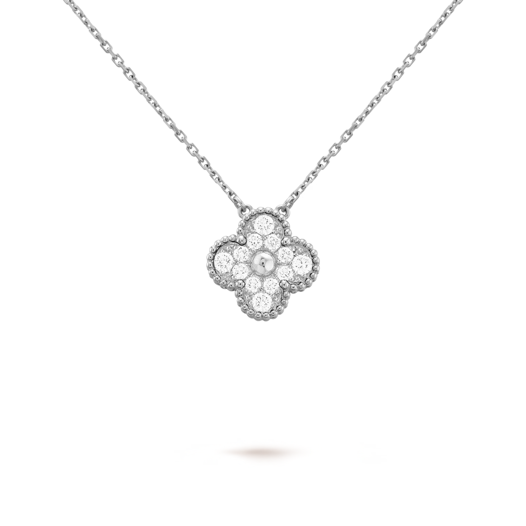 TRÉBOL | Collar Plateado
