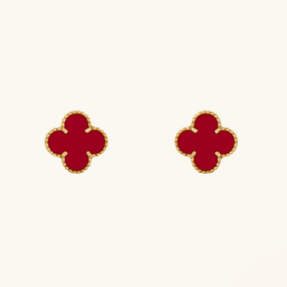 TRÉBOL | Pendientes Rojos