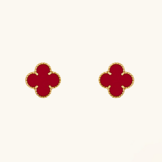TRÉBOL | Pendientes Rojos