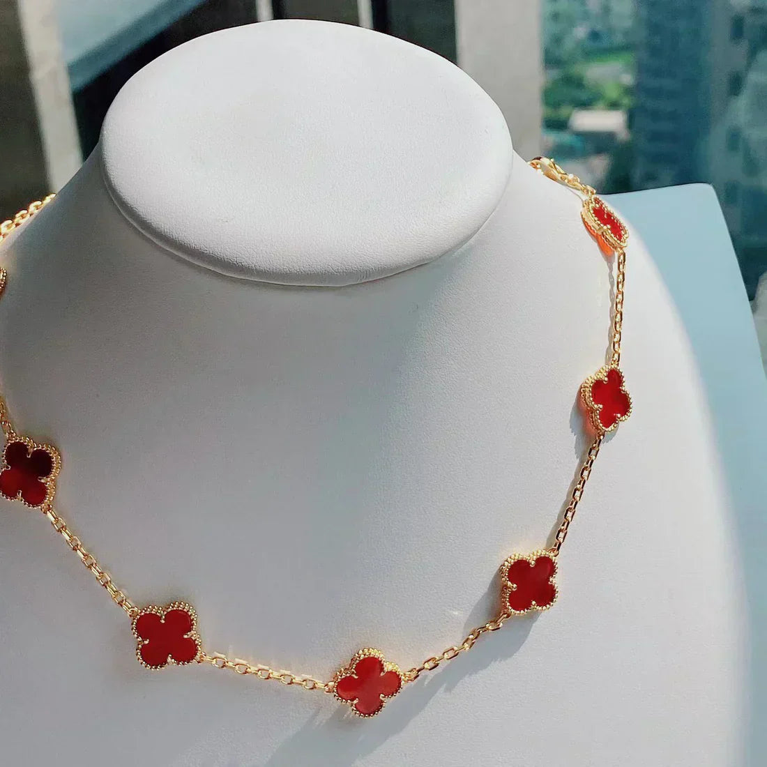 TRÉBOL | Collar rOJO