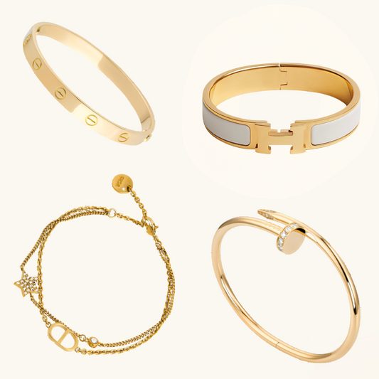 Set de 4 Pulseras - Dorado