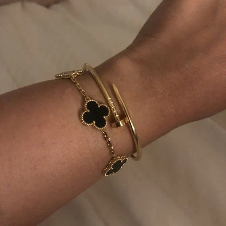 TRÉBOL | Pulsera Dorada/Plateada